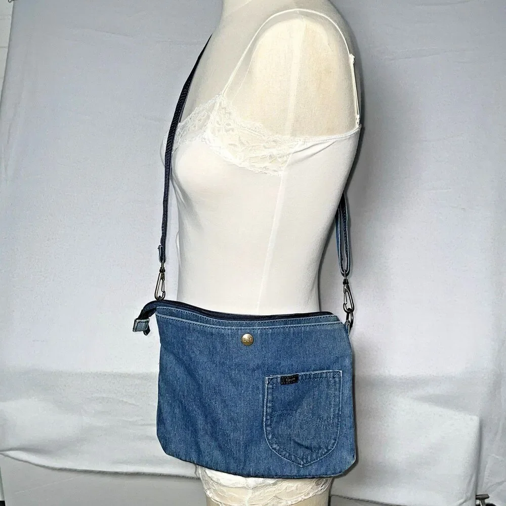 Lee Riders Denim Y2K Jean Handbag Bag Crossbody Belt Clean Cowgirl Western